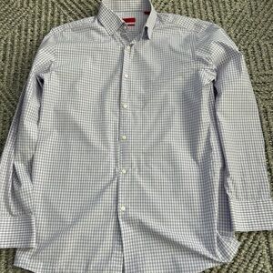 Hugo Boss  Sharp Fit Size 15 1/2 32/33 Gingham Check Pattern
